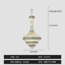 Modern gold and iridescent blue decorbites crystal chandelier living room