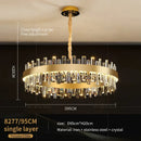 Gold double tier crystal chandelier for living room dining