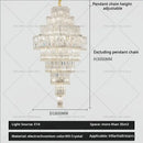 Post modern multi tier decorbites crystal chandelier living room light