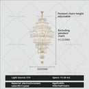 Post modern multi tier decorbites crystal chandelier living room light