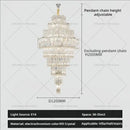 Post modern multi tier decorbites crystal chandelier living room light