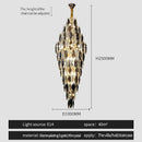 Luxe modern brass and crystal chandelier dining room pendant light