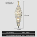 Luxe modern brass and crystal chandelier dining room pendant light