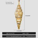 Luxe modern brass and crystal chandelier dining room pendant light