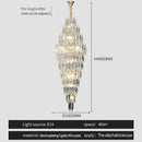 Luxe modern brass and crystal chandelier dining room pendant light