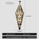 Luxe modern brass and crystal chandelier dining room pendant light