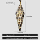 Luxe modern brass and crystal chandelier dining room pendant light