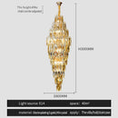 Luxe modern brass and crystal chandelier dining room pendant light