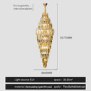 Luxe modern brass and crystal chandelier dining room pendant light