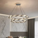 Modern multi tier ring decorbites crystal chandelier living room