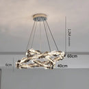 Modern multi tier ring decorbites crystal chandelier living room