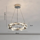 Modern multi tier ring decorbites crystal chandelier living room