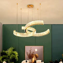 Modern golden spiral decorbites crystal chandelier for living room
