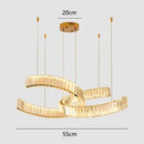 Modern golden spiral decorbites crystal chandelier for living room