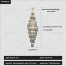 DecorBites™ Crystal Chandelier for Penthouse Villa Living Room - Modern Light Luxury Design