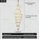 DecorBites™ Crystal Chandelier for Penthouse Villa Living Room - Modern Light Luxury Design