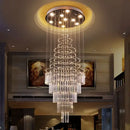 Modern cascading crystal chandelier living room led light