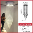 Modern cascading crystal chandelier living room led light