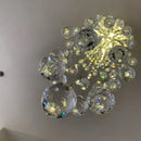 Luxury cascading crystal chandelier bedroom hanging light