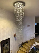 Luxury cascading crystal chandelier bedroom hanging light
