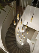 DecorBites™ Crystal Chandelier for Stairwell and Living Room Dimming Lighting