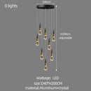 Modern gold decorbites crystal chandelier for stairwell and living room