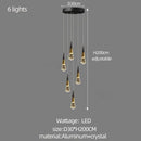 DecorBites™ Crystal Chandelier for Stairwell and Living Room Dimming Lighting