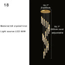 DecorBites™ Crystal Chandelier for Two-storey Foyer & Circular Stairwell
