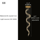 DecorBites™ Crystal Chandelier for Two-storey Foyer & Circular Stairwell