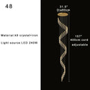 DecorBites™ Crystal Chandelier for Two-storey Foyer & Circular Stairwell