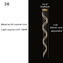 DecorBites™ Crystal Chandelier for Two-storey Foyer & Circular Stairwell