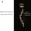 DecorBites™ Crystal Chandelier for Two-storey Foyer & Circular Stairwell