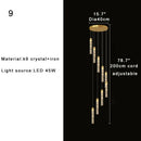 DecorBites™ Crystal Chandelier for Two-storey Foyer & Circular Stairwell