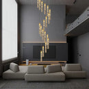 DecorBites™ Crystal Chandelier for Two-storey Foyer & Circular Stairwell