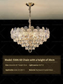 French cream petal decorbites crystal chandelier for living room