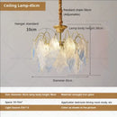 French light luxury pastel glass crystal chandelier dining room