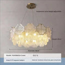 French modern gold crystal chandelier living room glass petal light