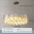 French modern gold crystal chandelier living room glass petal light