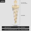 French gold decorbites crystal chandelier dining room cascading light