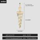 French gold decorbites crystal chandelier dining room cascading light