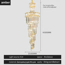 French gold decorbites crystal chandelier dining room cascading light