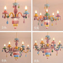 Pastel multi color decorbites crystal chandelier girl bedroom lamp