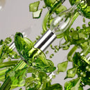 DecorBites™ Crystal Chandelier: Glamorous Green Lighting for Wedding Parlor, Bedroom, and More