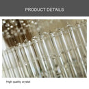 Modern multi tiered square crystal chandelier living room ceiling light