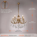 DecorBites™ Crystal Chandelier Gold Chrom Nordic LED Luxury Lighting