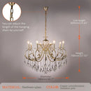 DecorBites™ Crystal Chandelier Gold Chrom Nordic LED Luxury Lighting