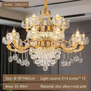 European gold decorbites crystal chandelier living room light