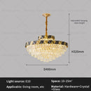 Modern gold & black decorbites crystal chandelier living room light