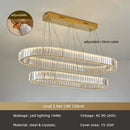 Modern gold spiral crystal chandelier staircase pendant light