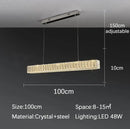 Modern golden crystal chandelier led dining room pendant light